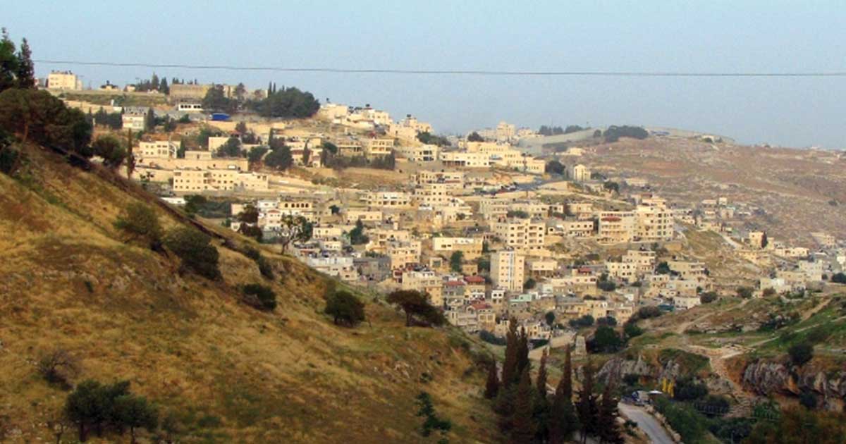 Village of Silwan below Mount Zion.